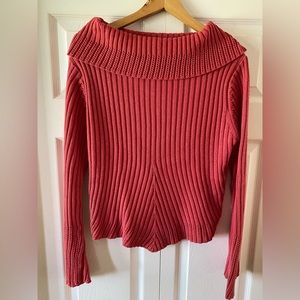 Soft cowl neck sweater, 100% cotton, size M